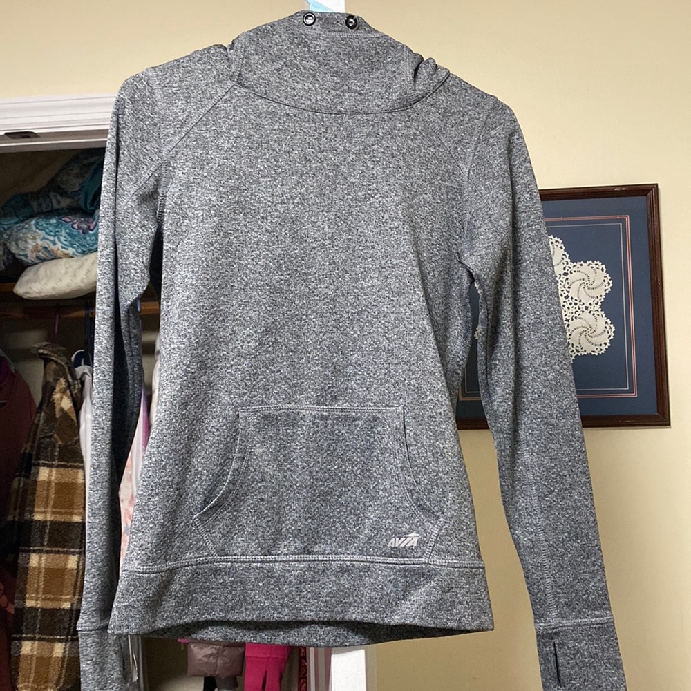 A really comfortable gray running jacket.